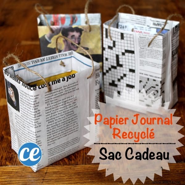 Easy &Free:How to Make a Recycled Newspaper Gift Bag. 