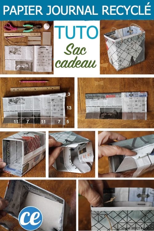 Easy &Free:How to Make a Recycled Newspaper Gift Bag. 