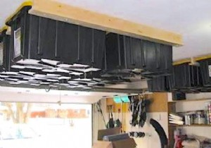 Garage:How To Make Ceiling Storage To SAVE Space. 