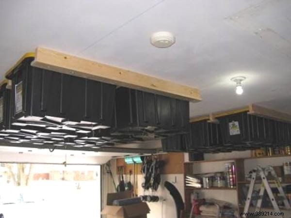 Garage:How To Make Ceiling Storage To SAVE Space. 