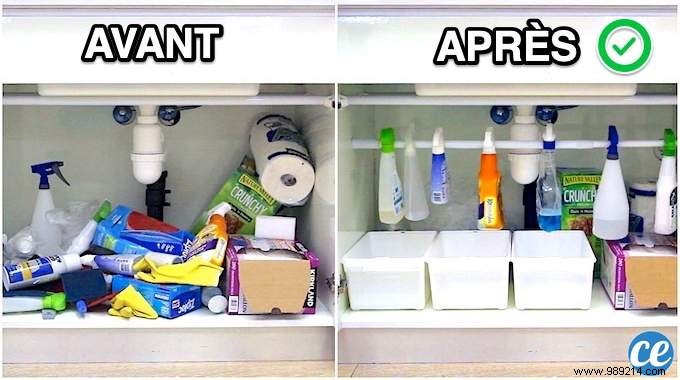 Storage Under the Sink:THE Tip for a PERFECTLY Tidy Closet. 