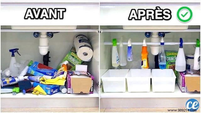 Storage Under the Sink:THE Tip for a PERFECTLY Tidy Closet. 