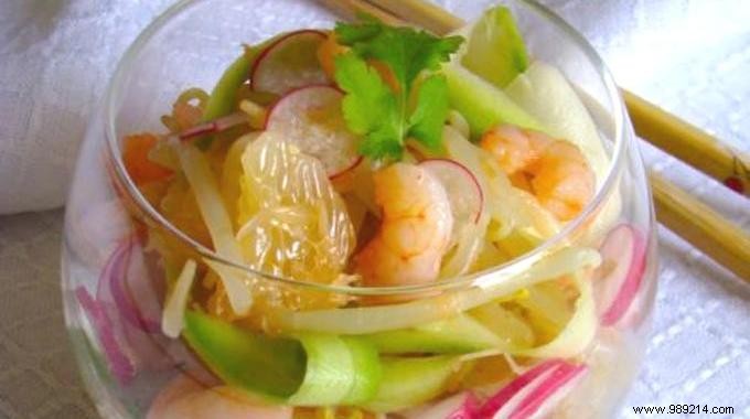 Light and Easy to Make, Shrimp Salad with Grapefruit! 