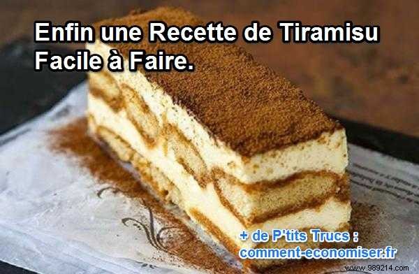 Finally an Easy to Make Tiramisu Recipe. 