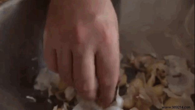 Now you know how to peel multiple cloves of garlic at the same time. 