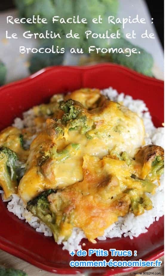 Easy and Quick Recipe:Chicken and Broccoli Cheese Gratin. 