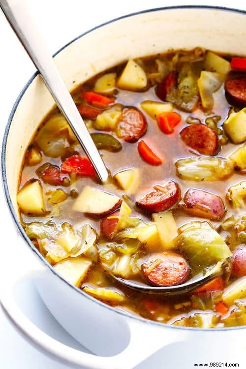 The Delicious Recipe for Cabbage Soup with Sausage (Easy and Economical). 