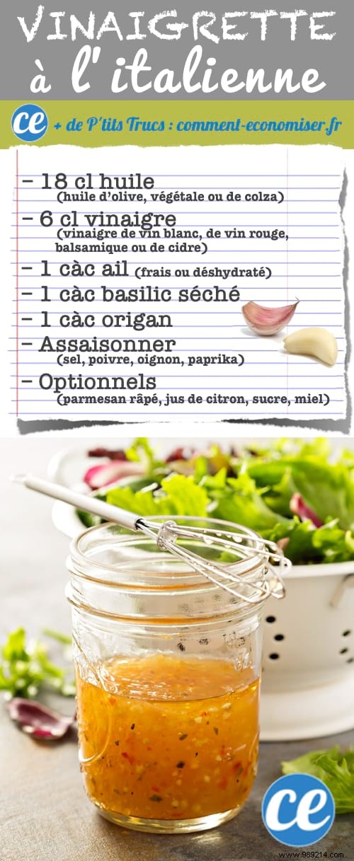 4 Delicious Homemade Vinaigrette Recipes (Easy And Ready In 2 Minutes). 