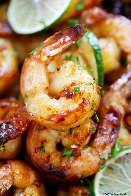 The Delicious Recipe for Prawns with Garlic, Honey and Lemon (Ready in 10 Min). 