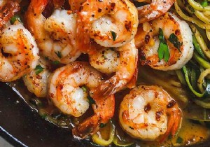 Lemon Butter Shrimps With Zucchini Noodles:A Delicious Recipe Ready in 10 Min! 