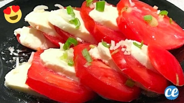 Ready in 2 Min:The Tomato-Mozza Salad with Garlic, Best in Italy! 