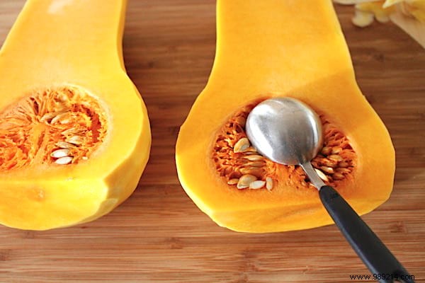 The Tip To Cut A Butternut Squash Into Cubes EASILY. 