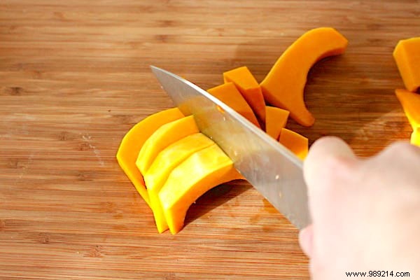 The Tip To Cut A Butternut Squash Into Cubes EASILY. 