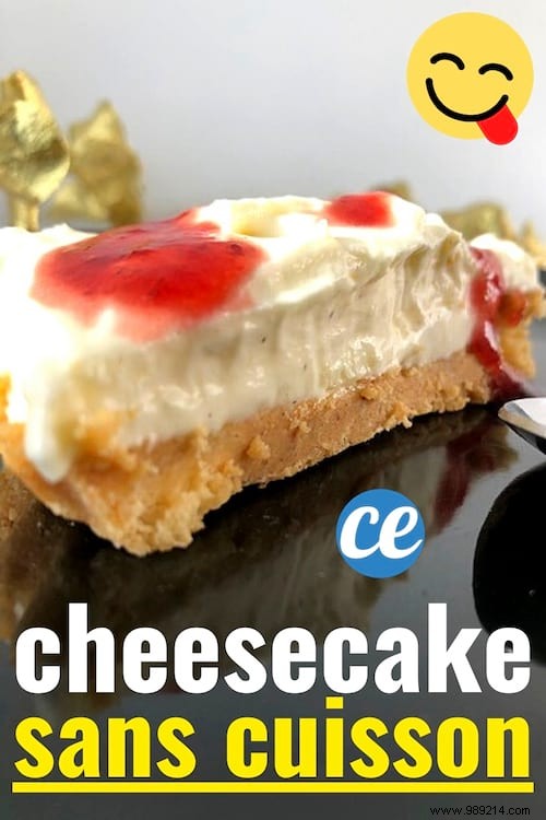 Easy and WITHOUT Baking:The Delicious Homemade Strawberry Cheesecake. 