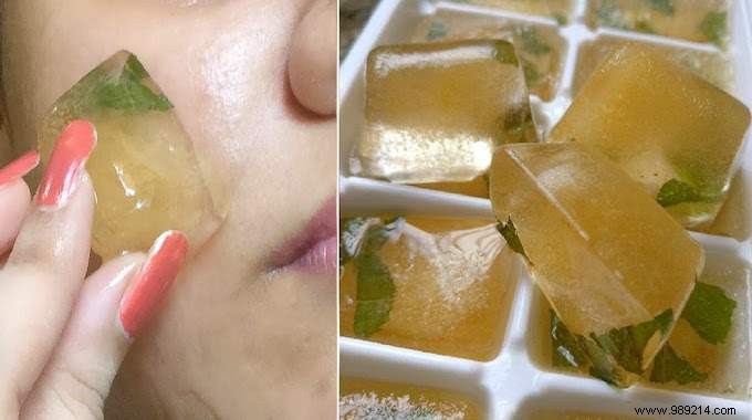 Green Tea Ice Cubes To Avoid Dark Circles. 