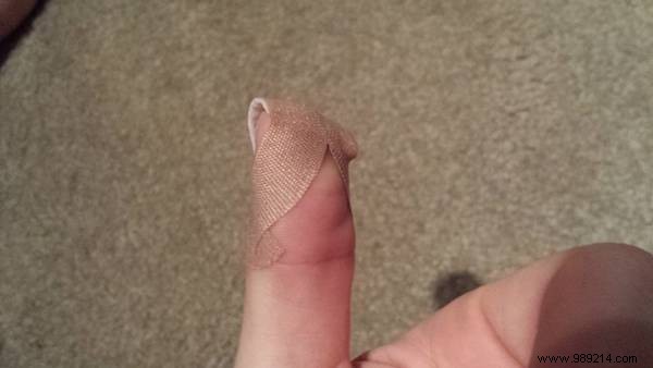 How to Make a Bandage Stick on Your Fingertip Longer. 