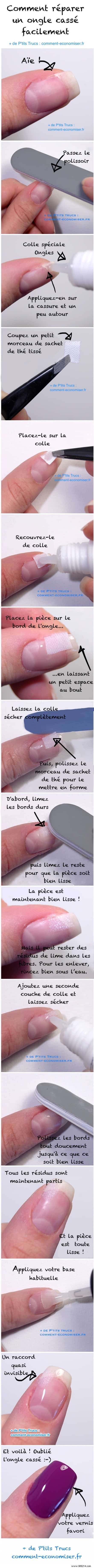 Tutorial:How to Repair a Broken Nail EASILY. 