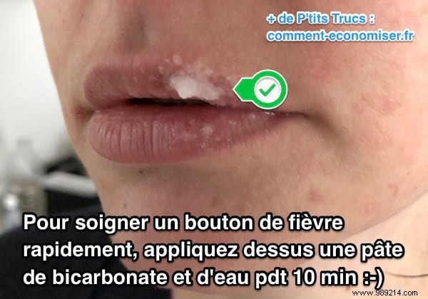 How to make a cold sore go away with baking soda. 