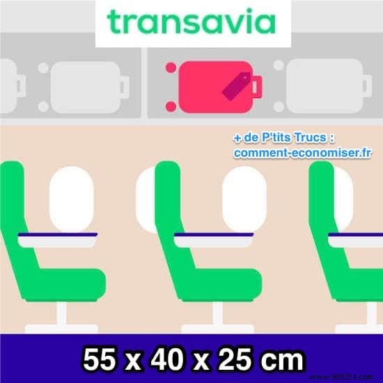 Cabin Baggage:The Sizes to Respect to NEVER Pay a Supplement. 