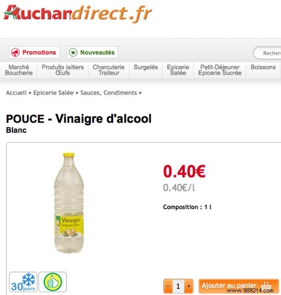 Price of White Vinegar:Our Comparison By Supermarket. 