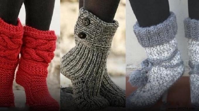 6 Free Patterns To Make SUPER Cozy Bootie Slippers. 