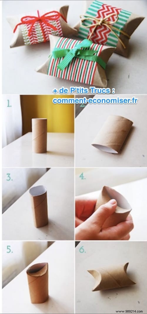 How to Make a Great Gift Wrap with a Roll of Toilet Paper. 