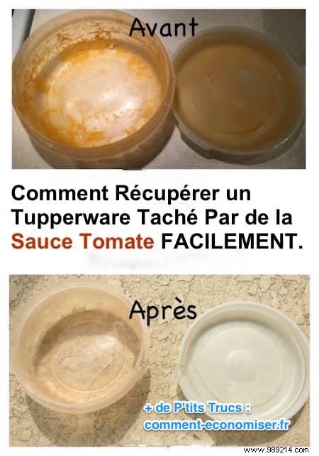 How to Recover Tomato Sauce Stained Tupperware EASILY. 