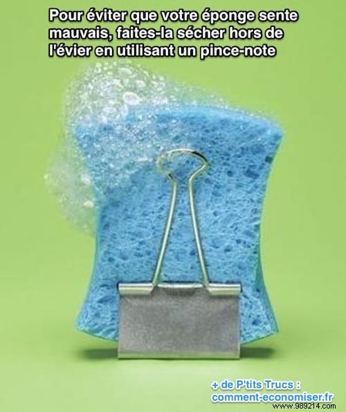 Stinky Sponge:Finally a tip to avoid bad smells. 