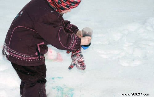 Easy and Quick:How to Make Paint to Draw on Snow. 