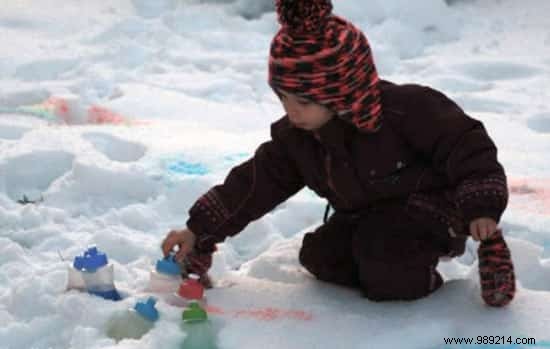 Easy and Quick:How to Make Paint to Draw on Snow. 