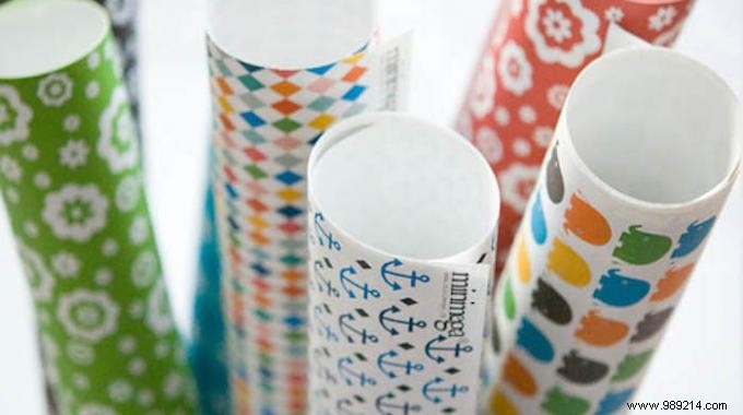 The Tip for Easily Storing Wrapping Paper Rolls. 