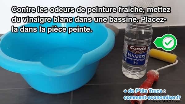 Use White Vinegar To Remove Stubborn Paint Smells. 