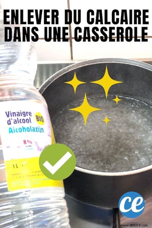 The Magic Trick To Remove Limescale In A Pan With White Vinegar. 