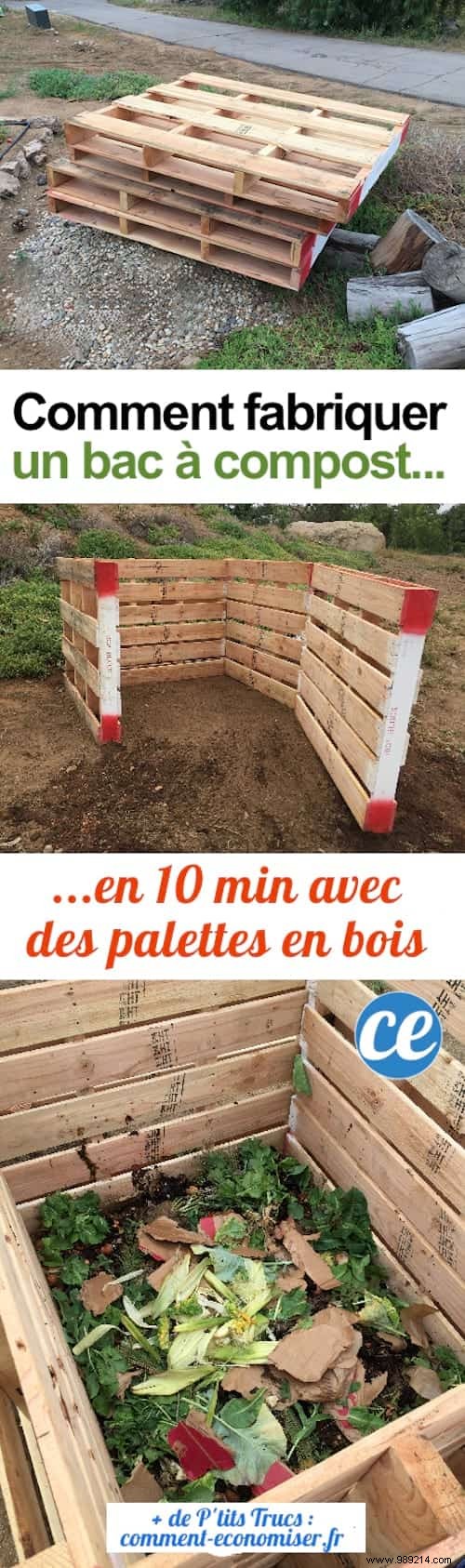 How To Make A Compost Bin With Pallets In 10 Minutes. 