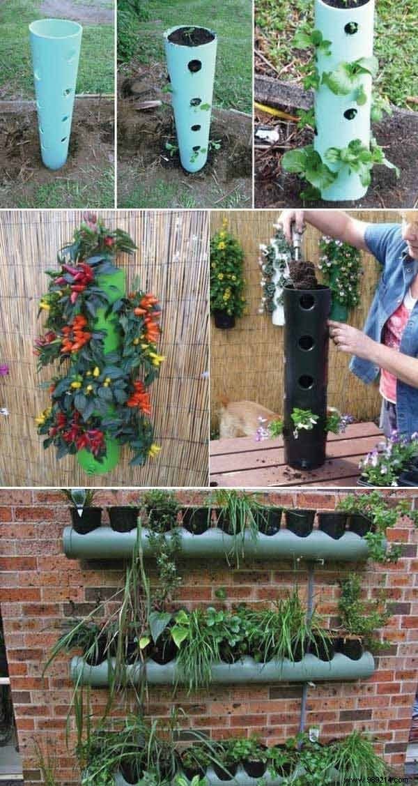 Garden:20 Ingenious Ways to Use PVC Pipes. 