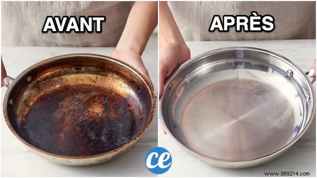 The Surprising Trick To Recover A Burnt Frying Pan With White Vinegar. 