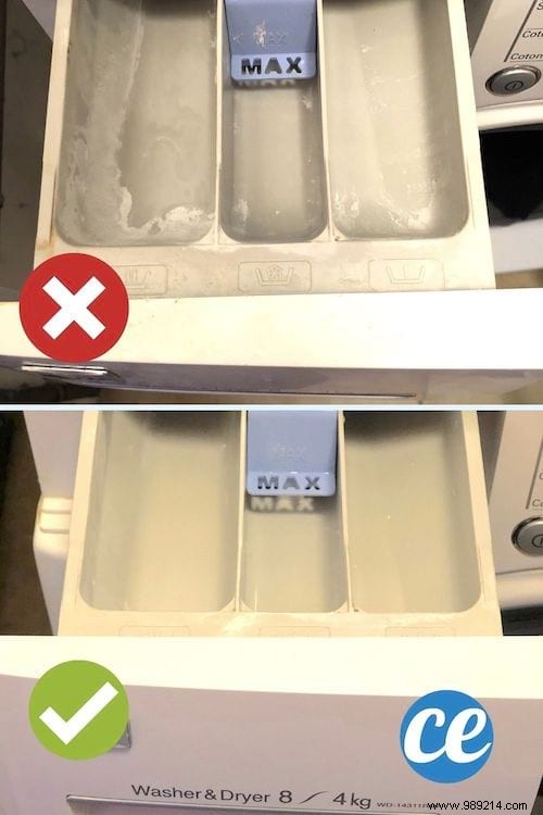 Washing Machine:How to Clean a Clogged Detergent Tray WITHOUT Scrubbing. 