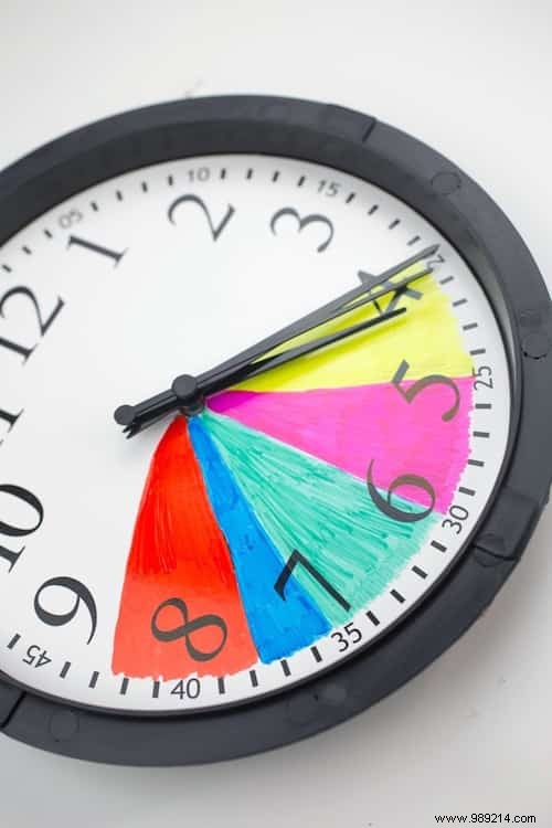 After School Schedule:The Colorful Clock to Help Kids Get Organized. 