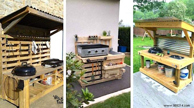 30 outdoor kitchens in pallets to make yourself. 