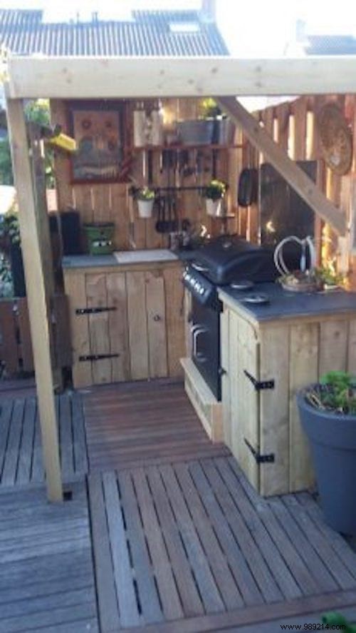 30 outdoor kitchens in pallets to make yourself. 