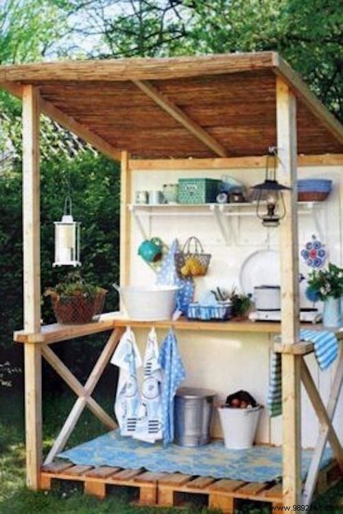 30 outdoor kitchens in pallets to make yourself. 