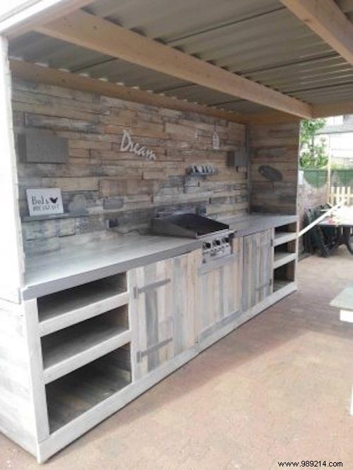 30 outdoor kitchens in pallets to make yourself. 