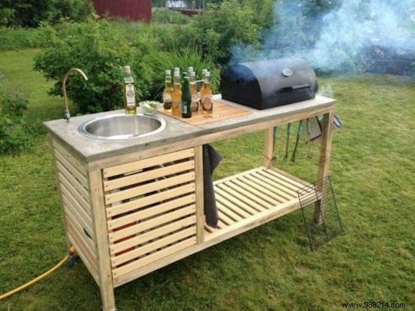 30 outdoor kitchens in pallets to make yourself. 