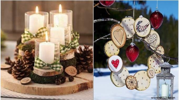 20 Super Christmas Decorations With WOODEN LOGS. 