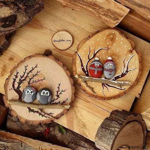 20 Super Christmas Decorations With WOODEN LOGS. 