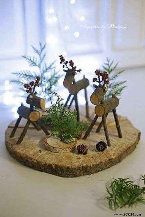 20 Super Christmas Decorations With WOODEN LOGS. 