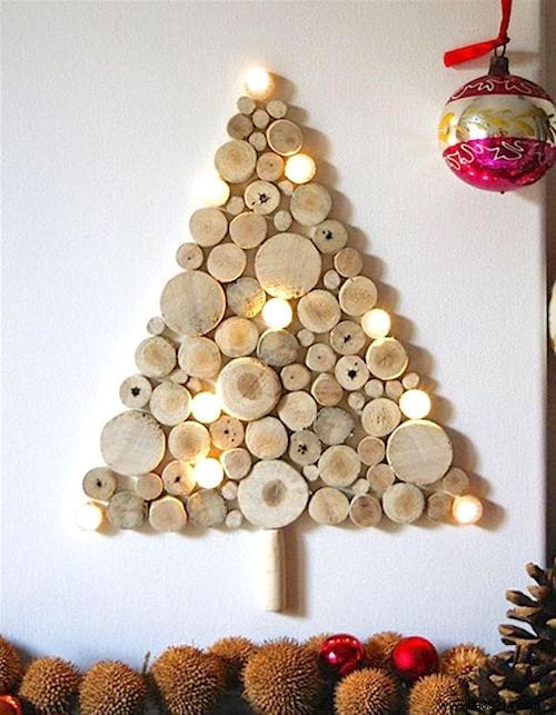 20 Super Christmas Decorations With WOODEN LOGS. 