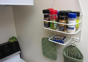 Use a Shower Shelf as Spice Storage. 