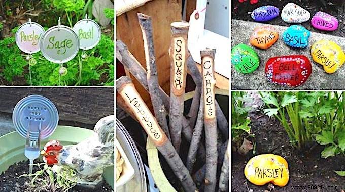 19 Great Ideas to Make Beautiful Vegetable Garden Labels for Free. 