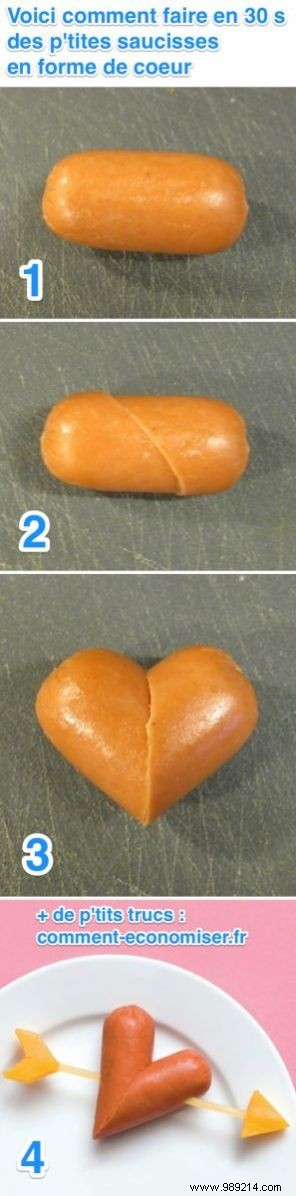 Here s How to Make Little Heart-Shaped Sausages. 